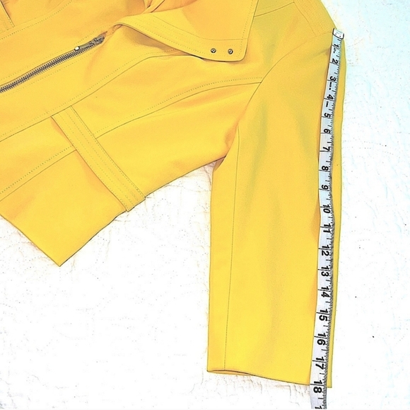 EUC WHBM Yellow Zip Jacket/Blazer -size 10 - Picture 8 of 8